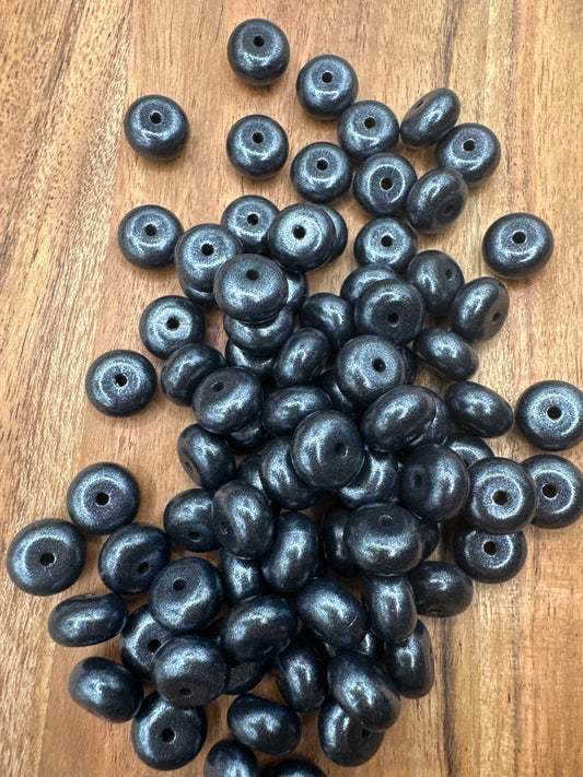 Black Opal- Silicone Bead Abacus 14mm