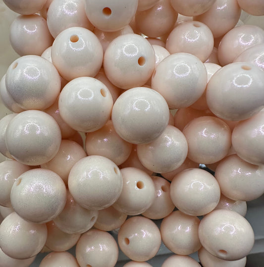 Creamy Pink- Opal Silicone Bead 15mm