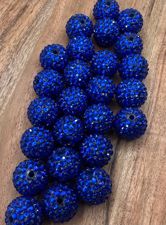 Sapphire Blue- Rhinestone Acrylic 20mm