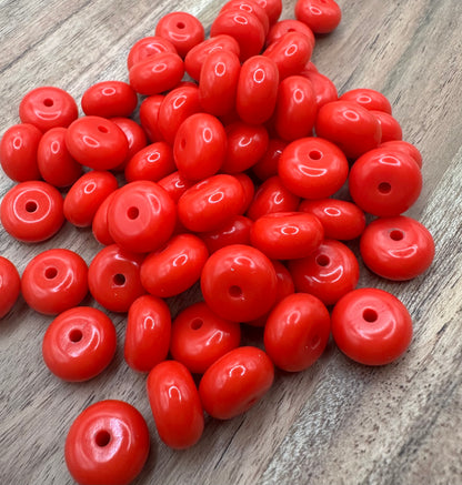 Red-Liquid Silicone Bead Abacus 14mm