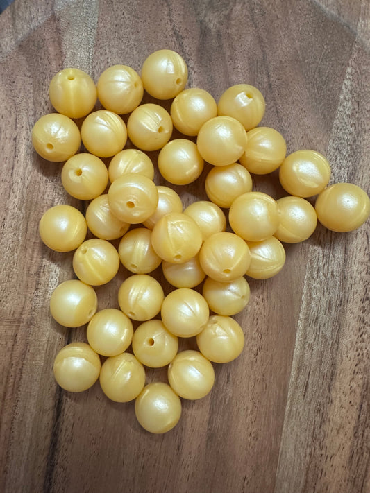 Golden Girl- Silicone Bead 15mm