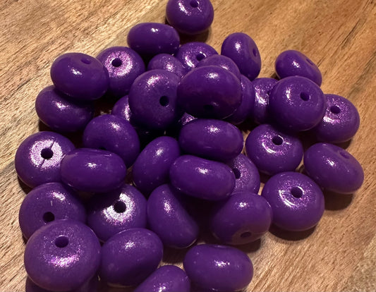 Dark Purple Opal- Silicone Bead Abacus 14mm
