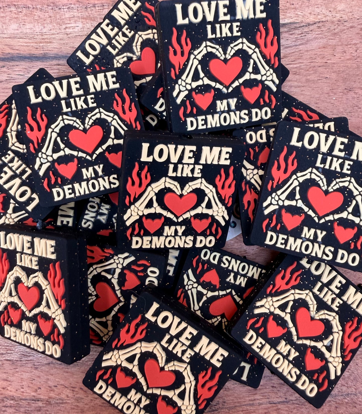 Love Me Like My Demons Do- EXCLUSIVE TO PBK- Silicone Focal Bead