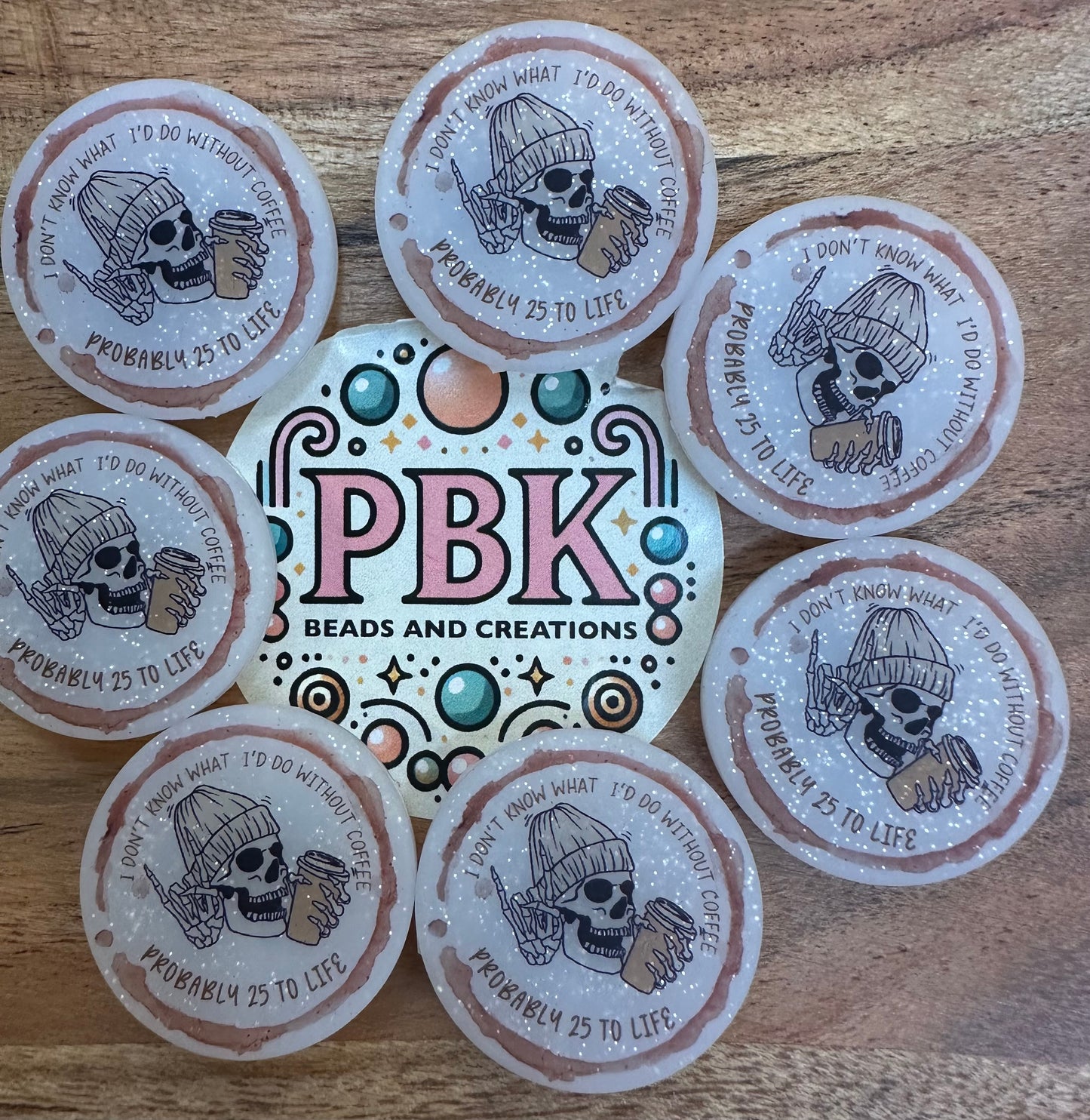 25 to life (coffee)- EXCLUSIVE TO PBK- Silicone Focal Bead