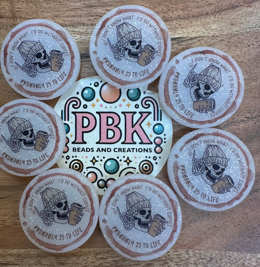 25 to life (coffee)- EXCLUSIVE TO PBK- Silicone Focal Bead