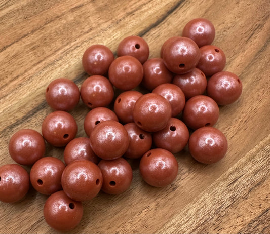 Rust- Opal Silicone Bead 15mm