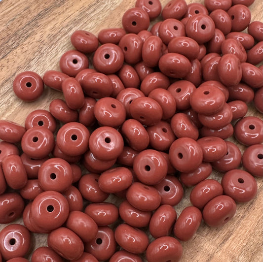 Rust- Liquid Silicone Bead Abacus 14mm