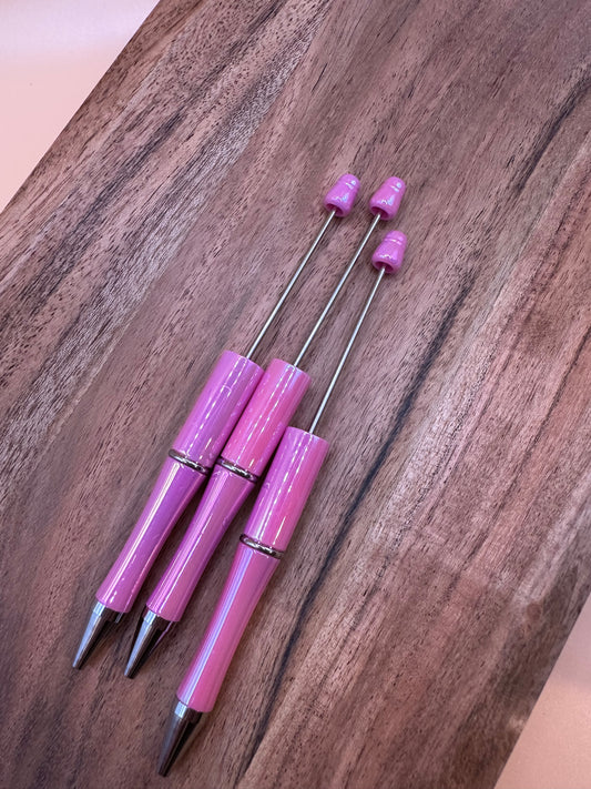 Hot Pink Opal- Beadable Pen