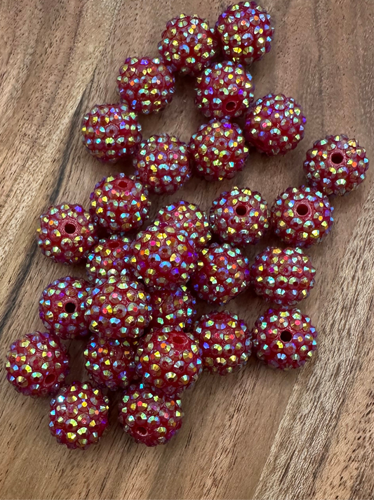 Red’ish Gold- Rhinestone Acrylic 16mm