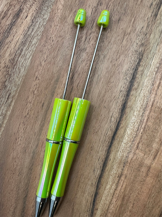 Lime Green Opal -Beadable Pen