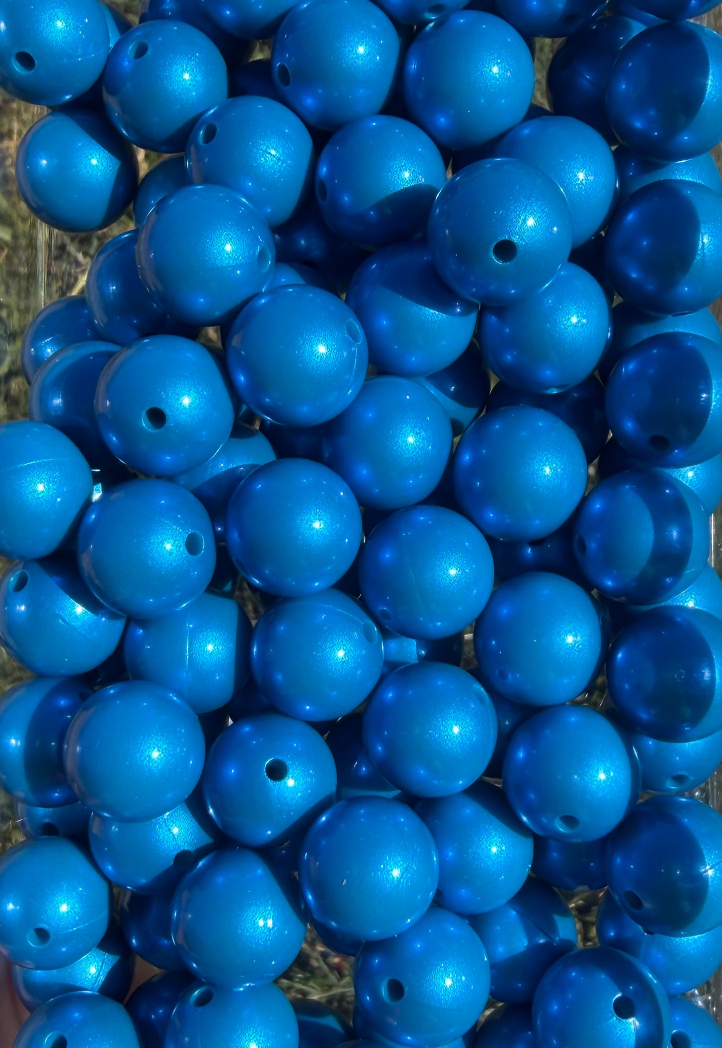 Blue Raspberry Shimmer- Silicone Bead 15mm