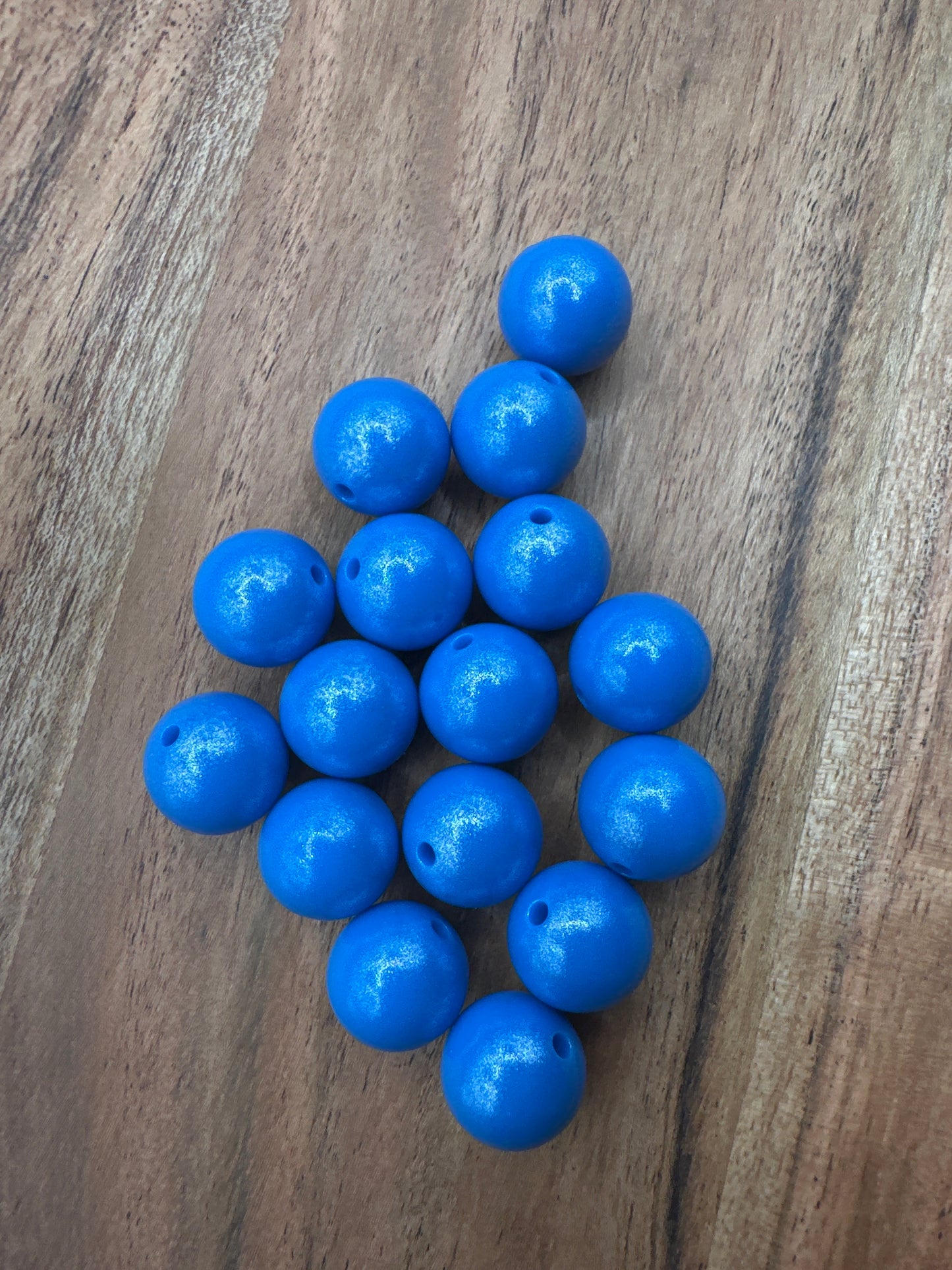 Dark Blue-Opal Silicone Bead 15mm