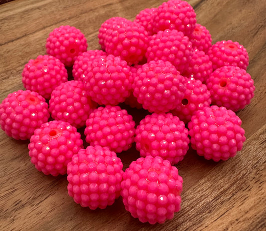 Hot Pink Jelly- Acrylic 20mm