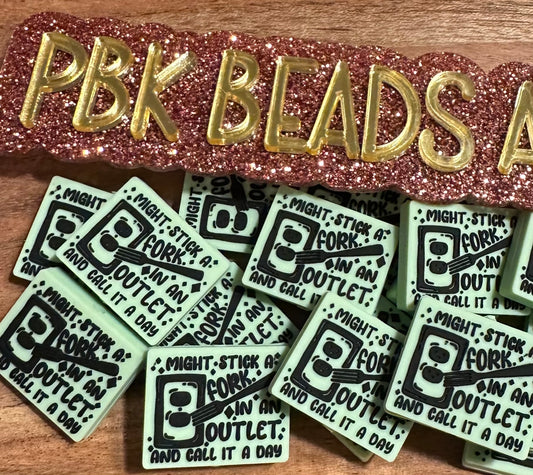 Stick a Fork in it- EXCLUSIVE TO PBK- Silicone Focal Bead