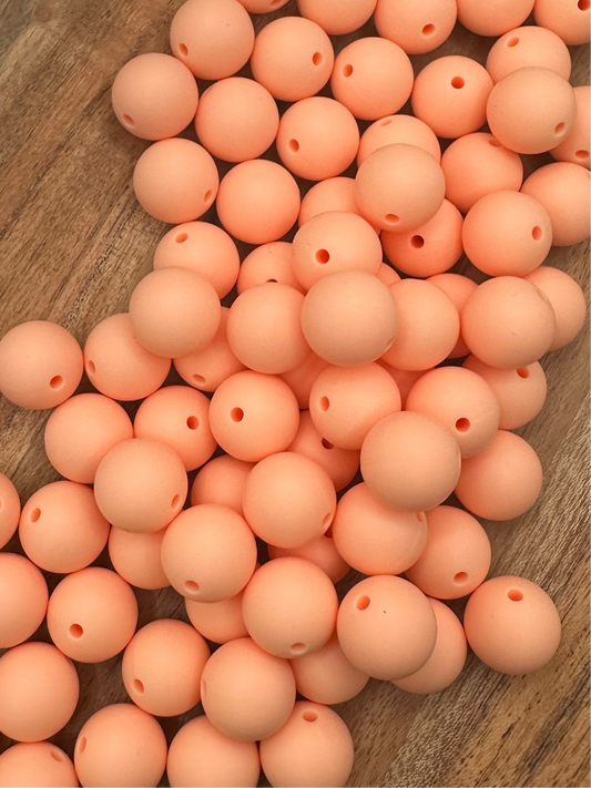 Spoiled Peach- Solid Silicone Bead 15mm