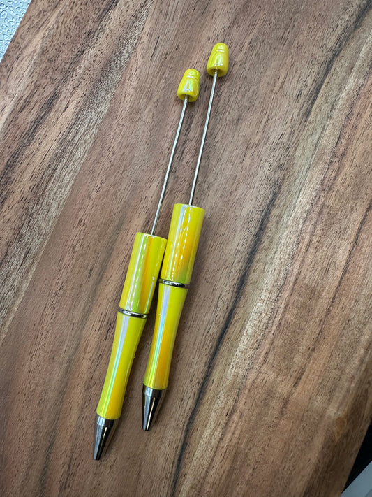 Bright Yellow Opal -Beadable Pen