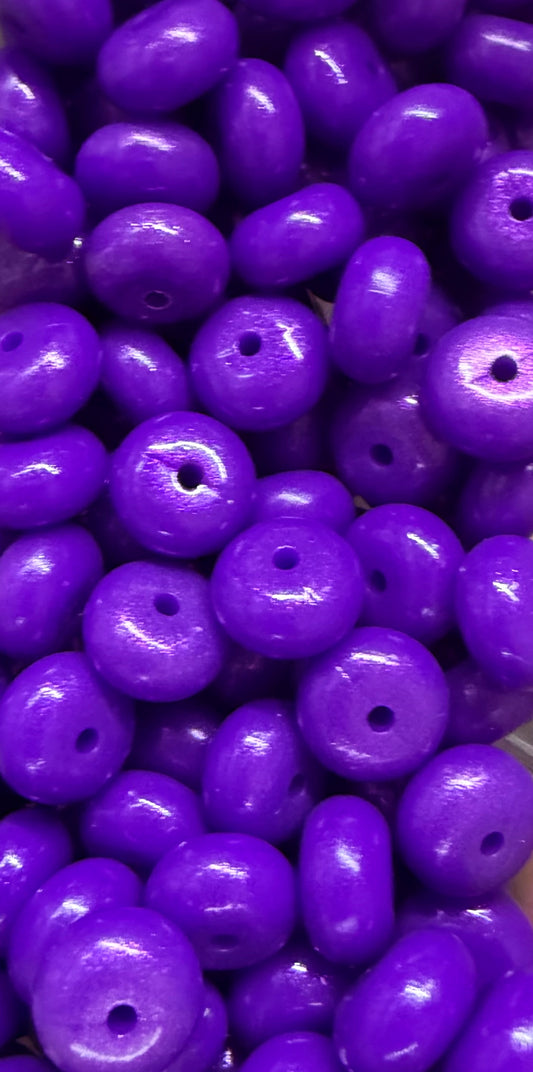 Dark Purple Opal- Silicone Bead Abacus 14mm