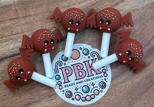 Mr. Fangs the Bat- 3D Cake Pop- EXCLUSIVE TO PBK- Silicone Focal Bead