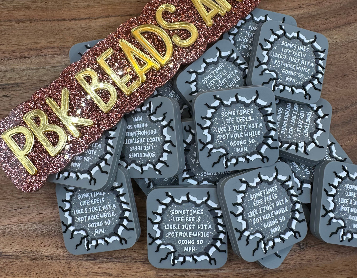 Life Feels Like- EXCLUSIVE TO PBK- Silicone Focal Bead