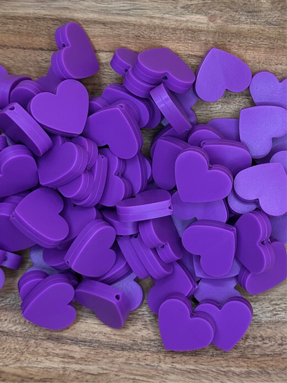 Purple Heart Silicone Focal
