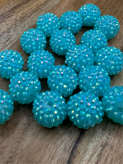 Cyan- Rhinestone Acrylic 20mm