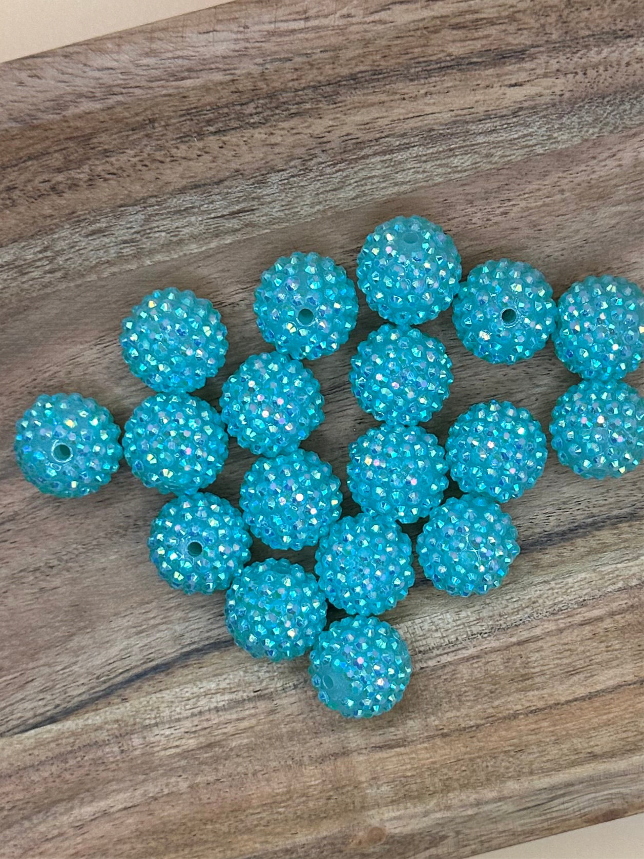 Cyan- Rhinestone Acrylic 20mm