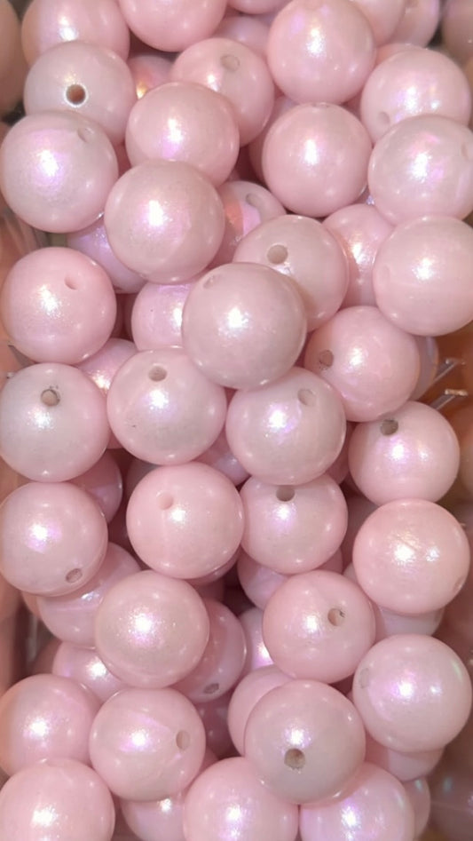 Pink Pearl Iridescent - Opal Silicone Bead 15mm
