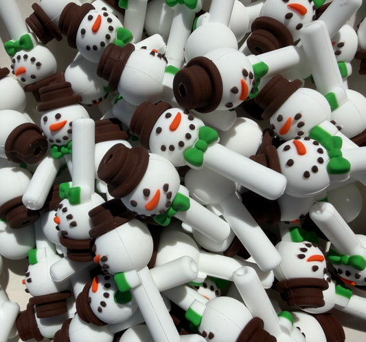 Snowy the Snowman- 3D Cake Pop- EXCLUSIVE TO PBK- Silicone Focal Bead