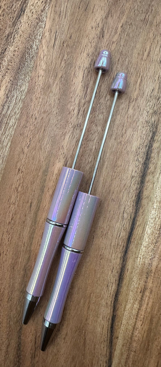 Tan & Lilac Opal -Beadable Pen