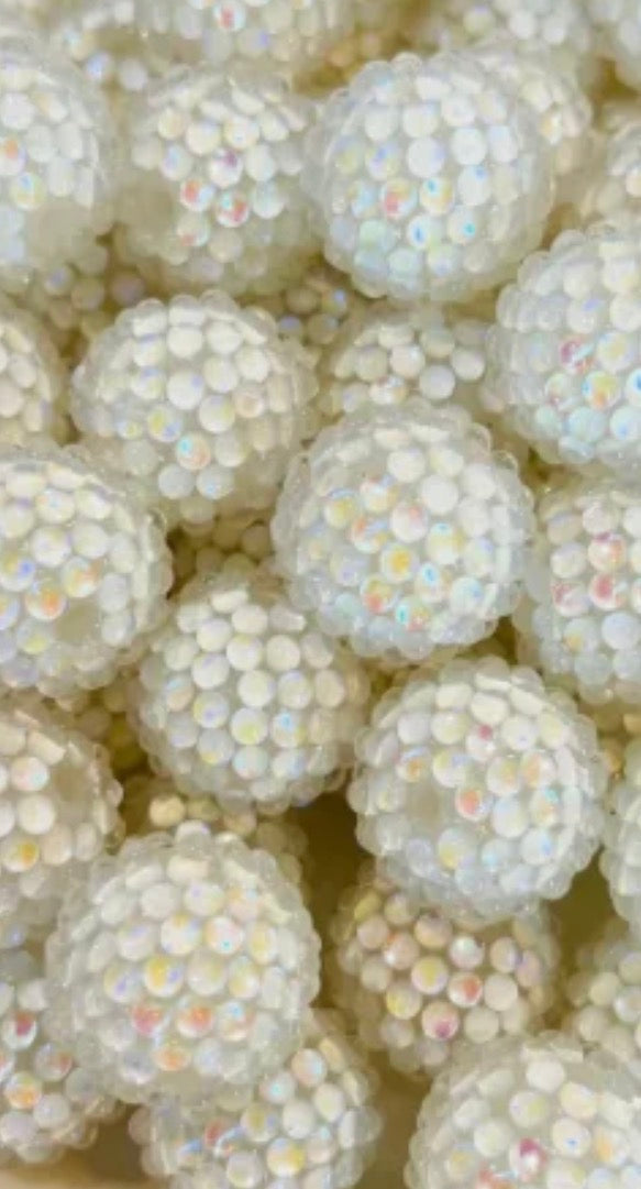 White- UV Rhinestone Acrylic