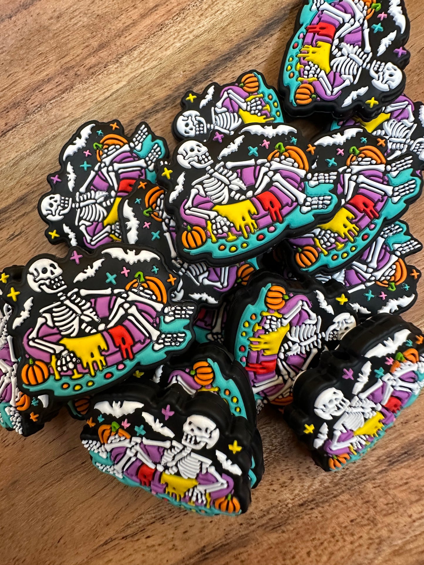 Floating Skelton- Silicone Focal Bead