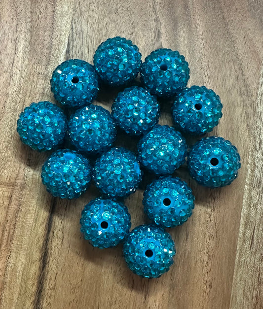 Blue Raspberry- Rhinestone Acrylic 20mm