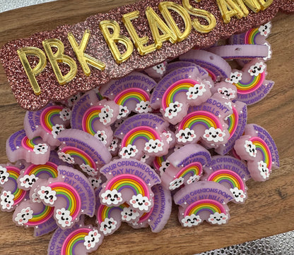 Your Opinions Don’t Pay My Bills- EXCLUSIVE TO PBK- Silicone Focal Bead