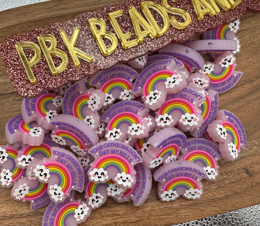 Your Opinions Don’t Pay My Bills- EXCLUSIVE TO PBK- Silicone Focal Bead