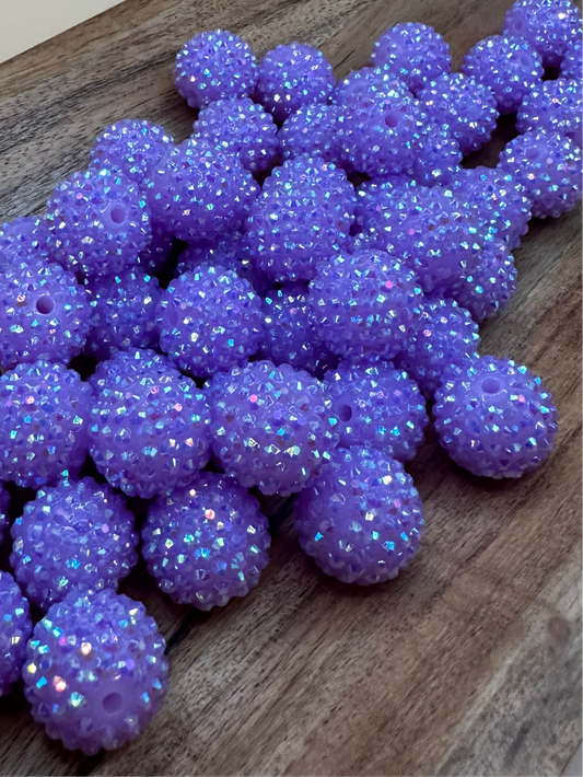 Light Purple- Rhinestone Acrylic 20mm