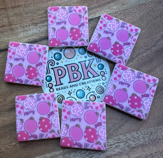 Pink Oranments- EXCLUSIVE TO PBK- Silicone Focal Bead