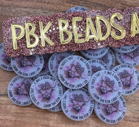 I don’t need bail money, so there’s that! - EXCLUSIVE TO PBK- Silicone Focal Bead