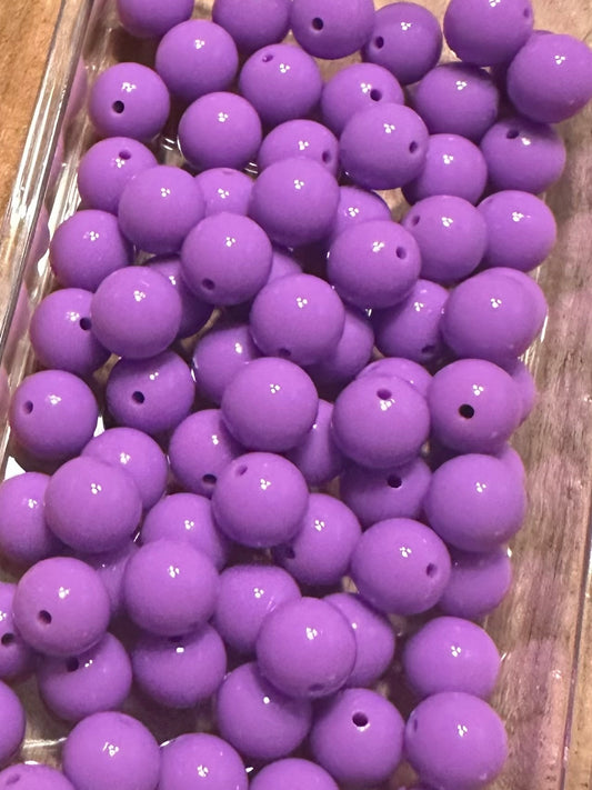 Purple - Liquid Silicone Bead 15mm