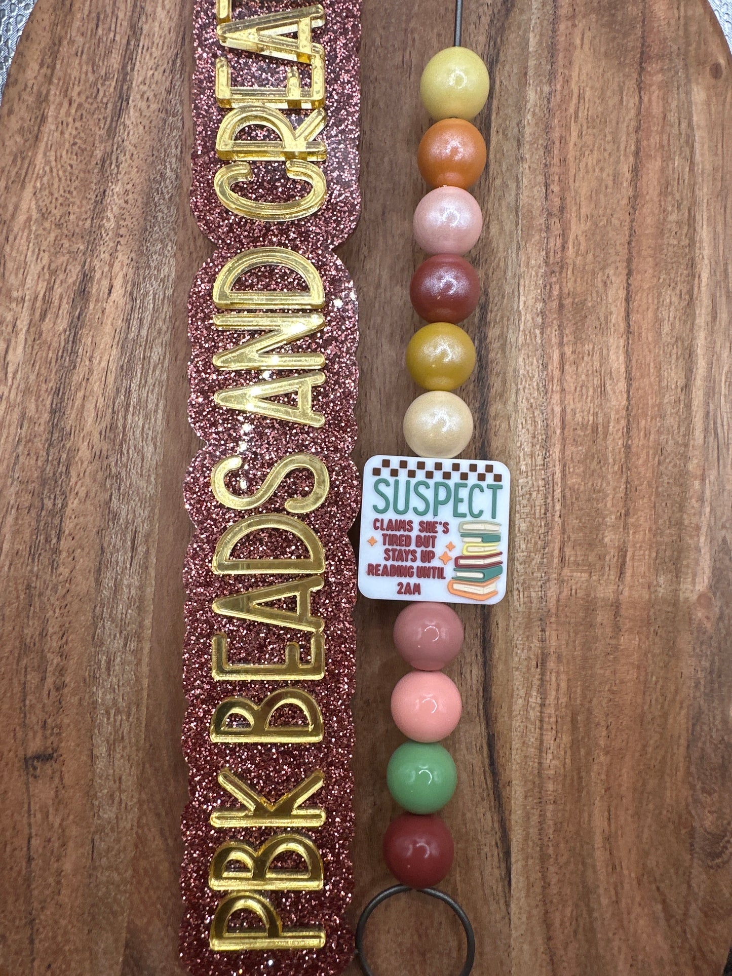 Suspect Reads Till 2am- EXCLUSIVE TO PBK- Silicone Focal Bead