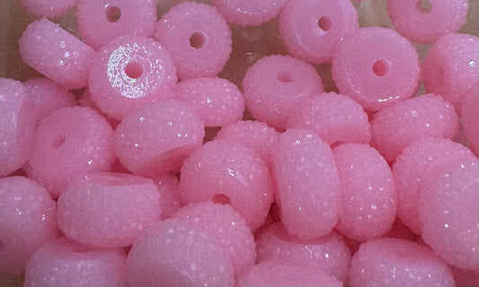 Abacus Spacer- Pink Rhinestone