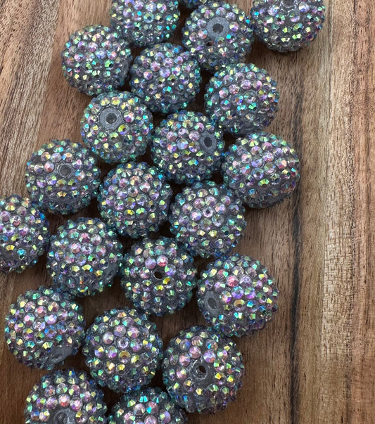 Dazzling in Iridescent- Rhinestone Acrylic 20mm