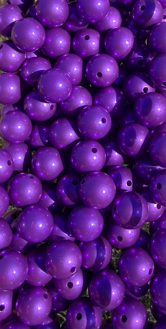 Dark Purple Shimmer- Silicone Bead 15mm