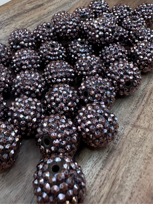 Cocoa- Rhinestone Acrylic 20mm