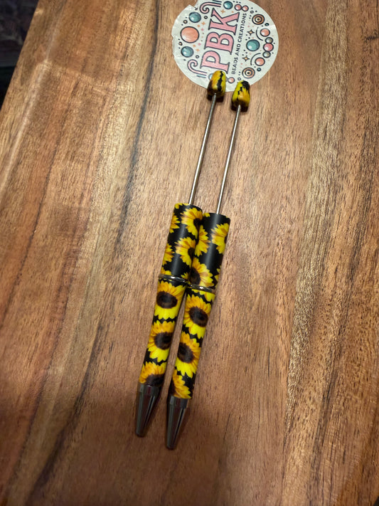 Sunflower Print- Beadable Pen