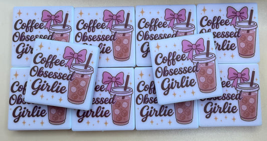 Coffee Obsessed Girlie - EXCLUSIVE TO PBK- Silicone Focal Bead