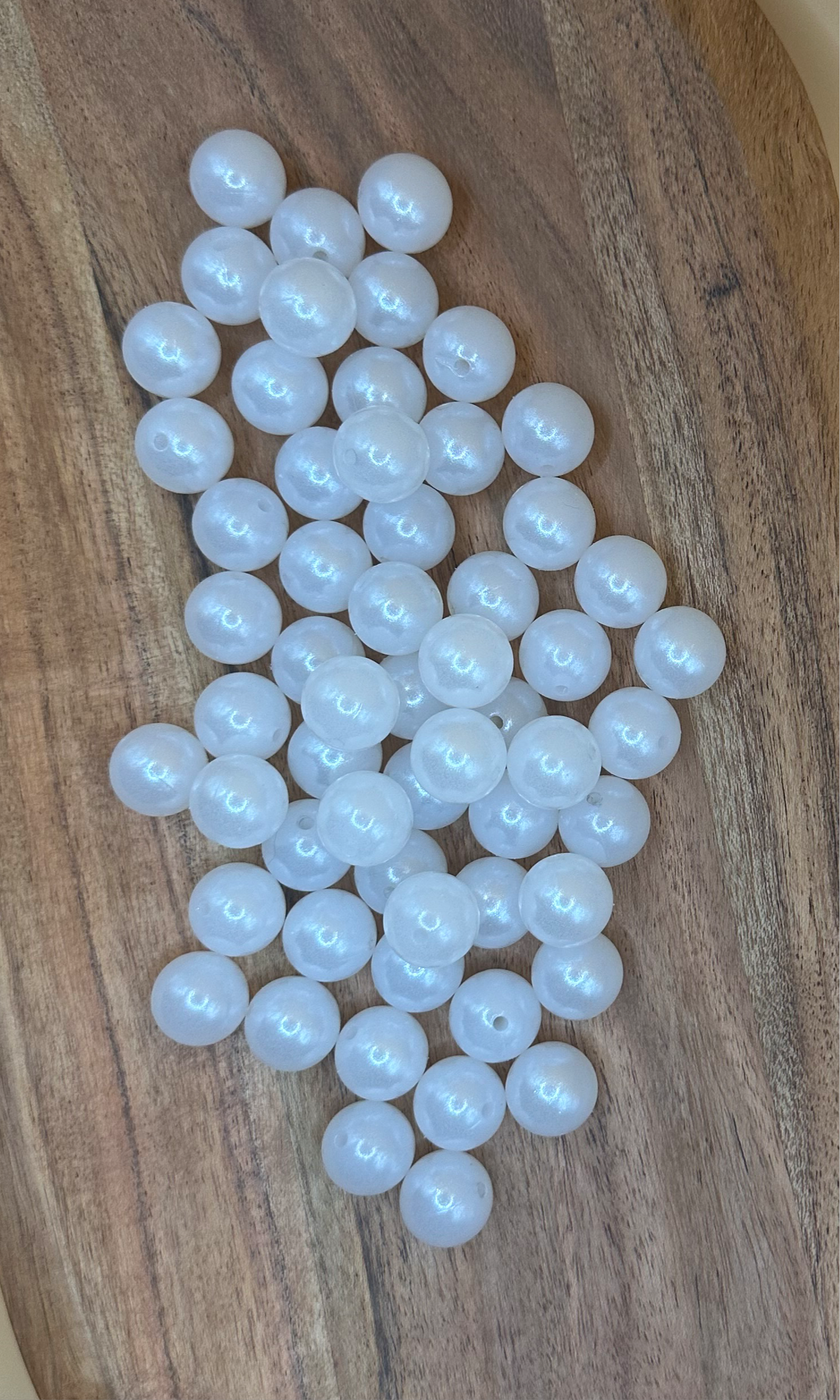 Granny's Pearls- Opal Silicone Bead 15mm