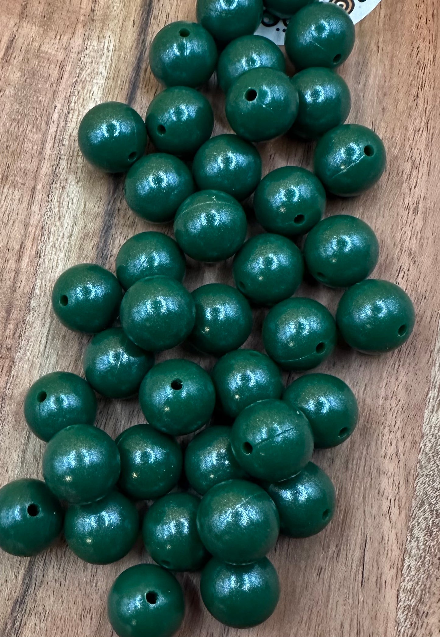 Christmas Green- Opal Silicone Bead 15mm