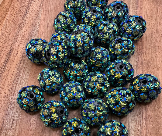 Lucky Stars- Rhinestone Acrylic 20mm