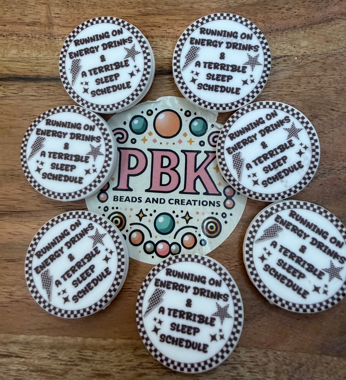 Energy Drinks & A Terrible Sleep Schedule- EXCLUSIVE TO PBK- Silicone Focal Bead