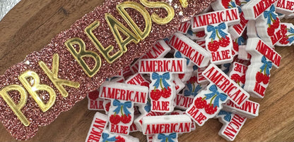 American Babe- EXCLUSIVE TO PBK- Silicone Focal Bead
